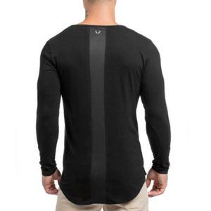 Asrv Black Men’s Bodybuilding Muscle Long-Sleeve T